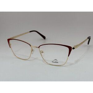 PRECISION - 3764 51-16-140 Gold & Red Metal Glasses Frames